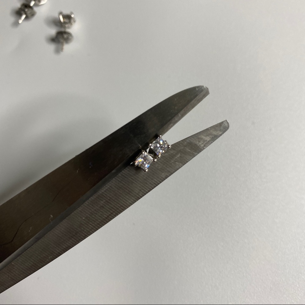 Cubic Zirconia Rhinestone Stud Set - Picture 5 of 5